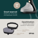 SIMSS® Fold – Handstomer – 260ML – 1800W | Zwart