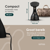 SIMSS® Elegance - Handstomer - 300ML - 1500W | Zwart