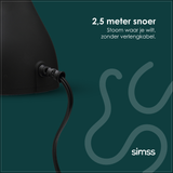 SIMSS® Fold – Handstomer – 260ML – 1800W | Zwart